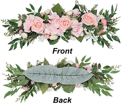 Pink Artificial Rose Flower Swag for Wedding Arch