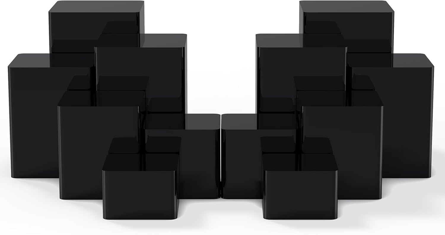 Thyle 24 Pcs Square Acrylic Risers Display Stand