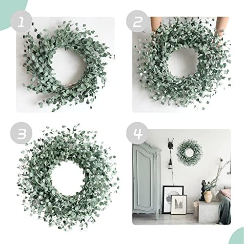 24 Inch Boxwood Wreath for Front Door Decor