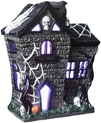 Halloween Village Houses Haunted House Figurine Decor