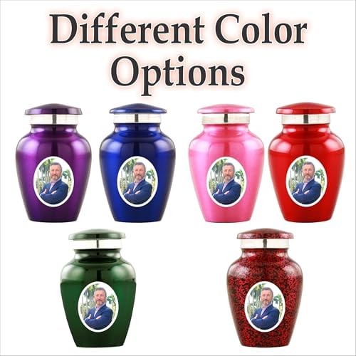 Personalized Photo Cremation Urn - Decorative Urns for Adult Ashes