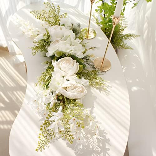 Artificial Peony Arch Swag 295 Inch Silk Floral Decor