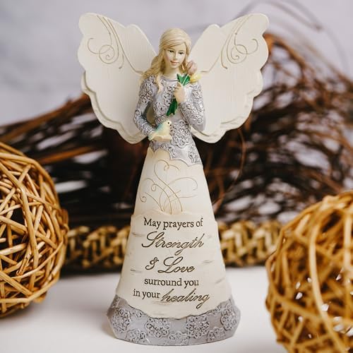 82348 Strength and Healing Angel Figurine 65 Inch White