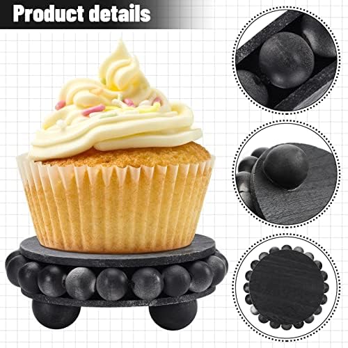 Yookeer 2 Pcs Round Wooden Risers for Display