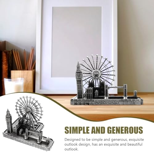 Retro City Metal London Eye Big Ben Figurine Statue