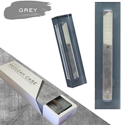 Lavish Lucites Lucite Mezuzah Case Grey 12cm Scroll Fit