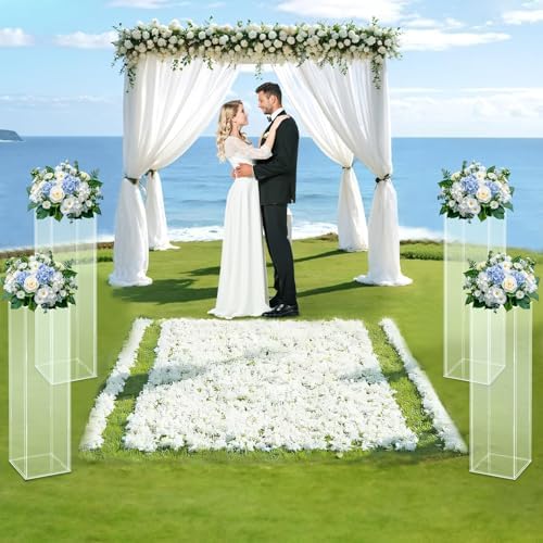 40 Acrylic Pedestal Display 2 Pack Clear Display Riser Box