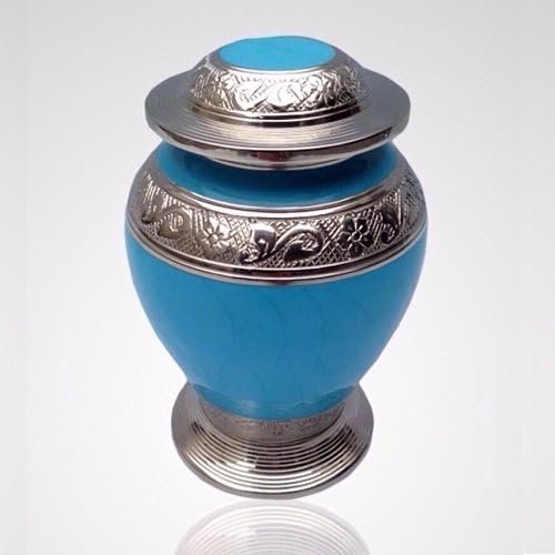 Memorials 4U Avondale Blue Silver Infant Urn