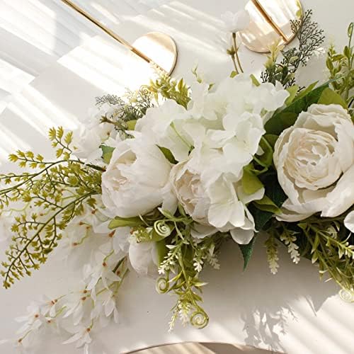 Artificial Peony Arch Swag 295 Inch Silk Floral Decor