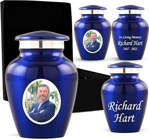 Personalized Photo Cremation Urn - Decorative Urns for Adult Ashes
