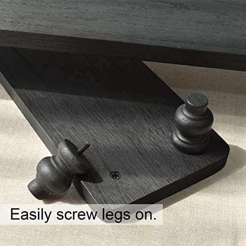 Ikee Design 2 Pcs Black Wooden Display Riser Set