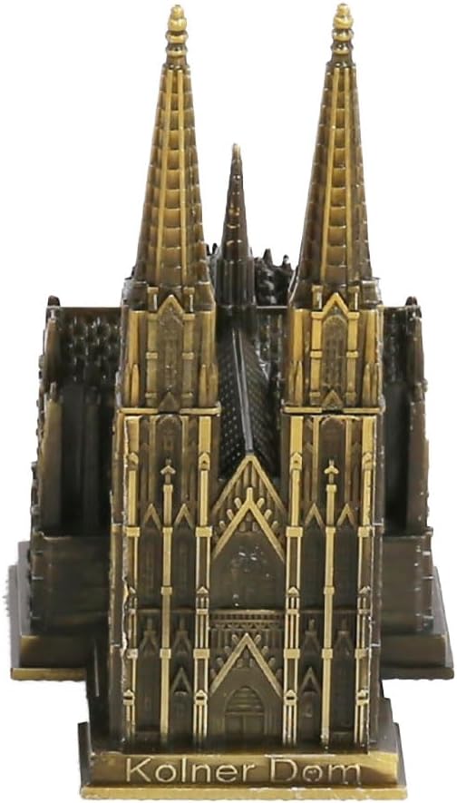 German Cologne Cathedral Statue Metal Crafts Collectible Figurine