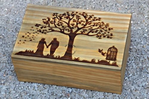 Tree Urn for Human Ashes Large Handmade Wooden