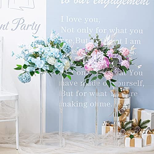 LANLONG 2 Pcs Acrylic Vase Wedding Centerpieces