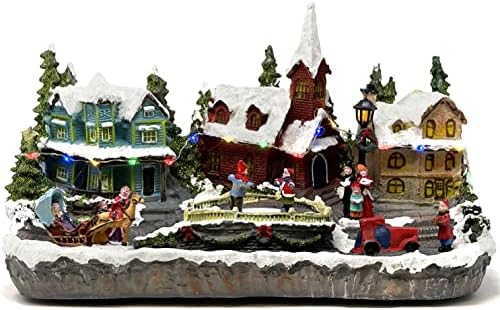 Allgala Christmas House Figurine with Dual Power