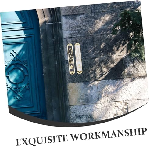 2pcs Hand Painted Pewter Mezuzah Door Wall Decor