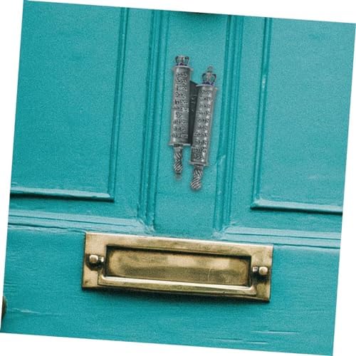Metal Mezuzah with Engraved Blessing Scroll 2 Sets