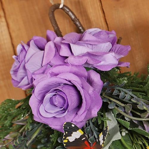 Floral Teardrop Swag Wreath for Front Door