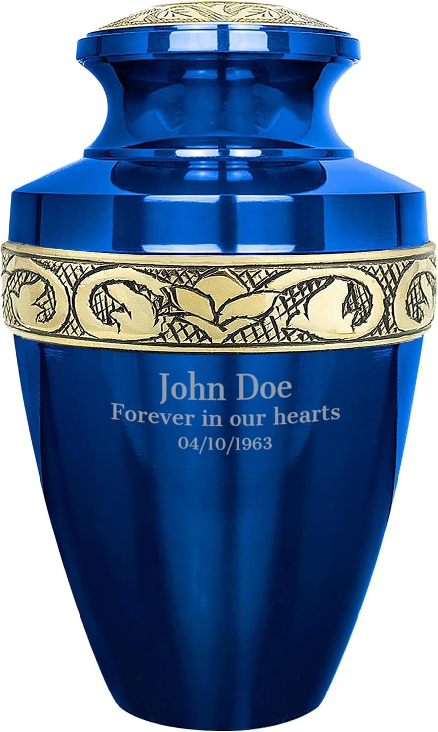 Trupoint Memorials Personalized Cremation Urn - Grecian Blue