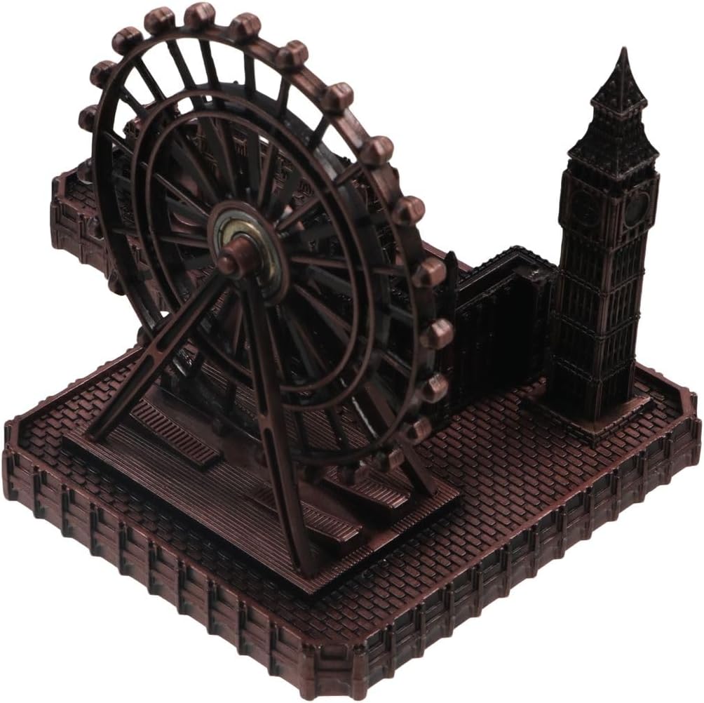 Retro London Eye Big Ben Tower Bridge Statue