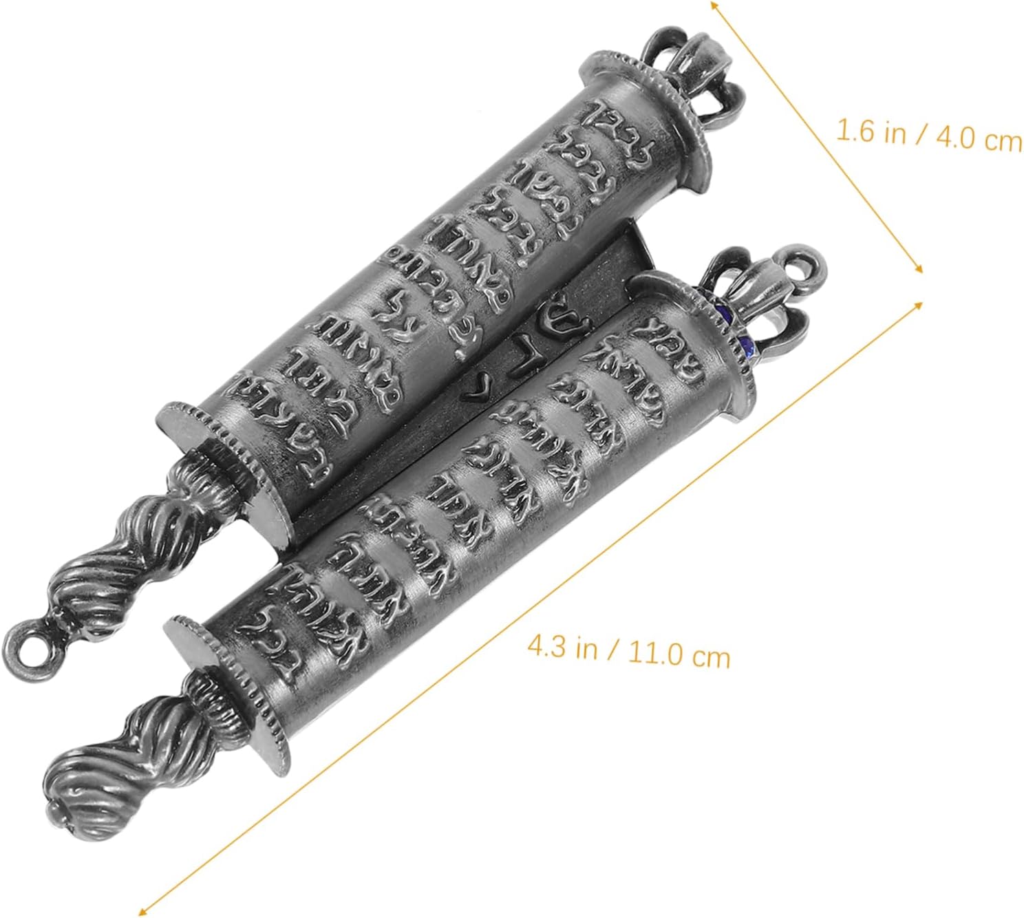 Kailiketiy Metal Mezuzah Scroll Set with Antique Finish
