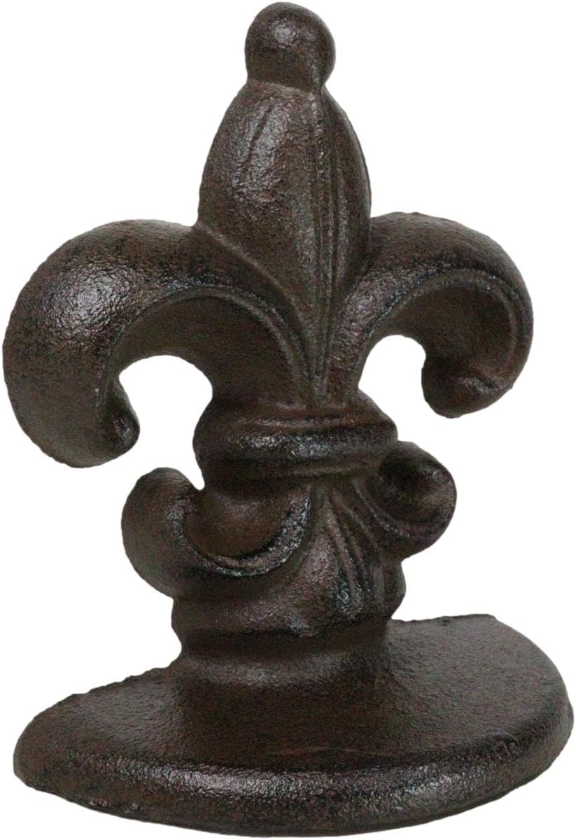 Ebros Gift Fleur De Lis Doorstop Sculpture 525 Inch