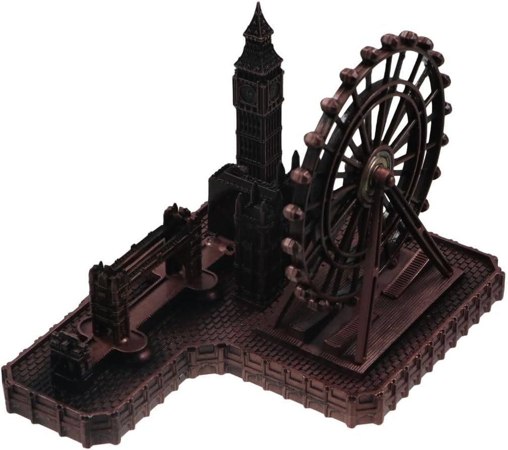Retro London Eye Big Ben Tower Bridge Statue