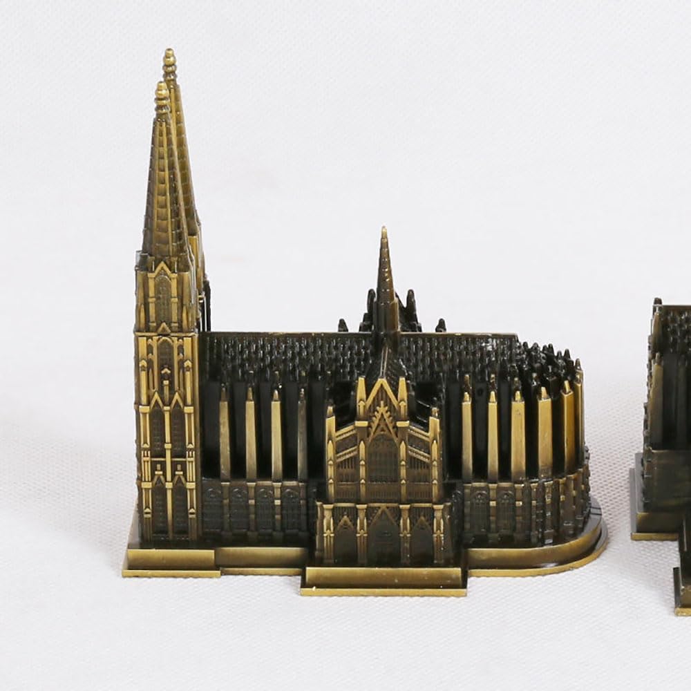 German Cologne Cathedral Statue Metal Crafts Collectible Figurine