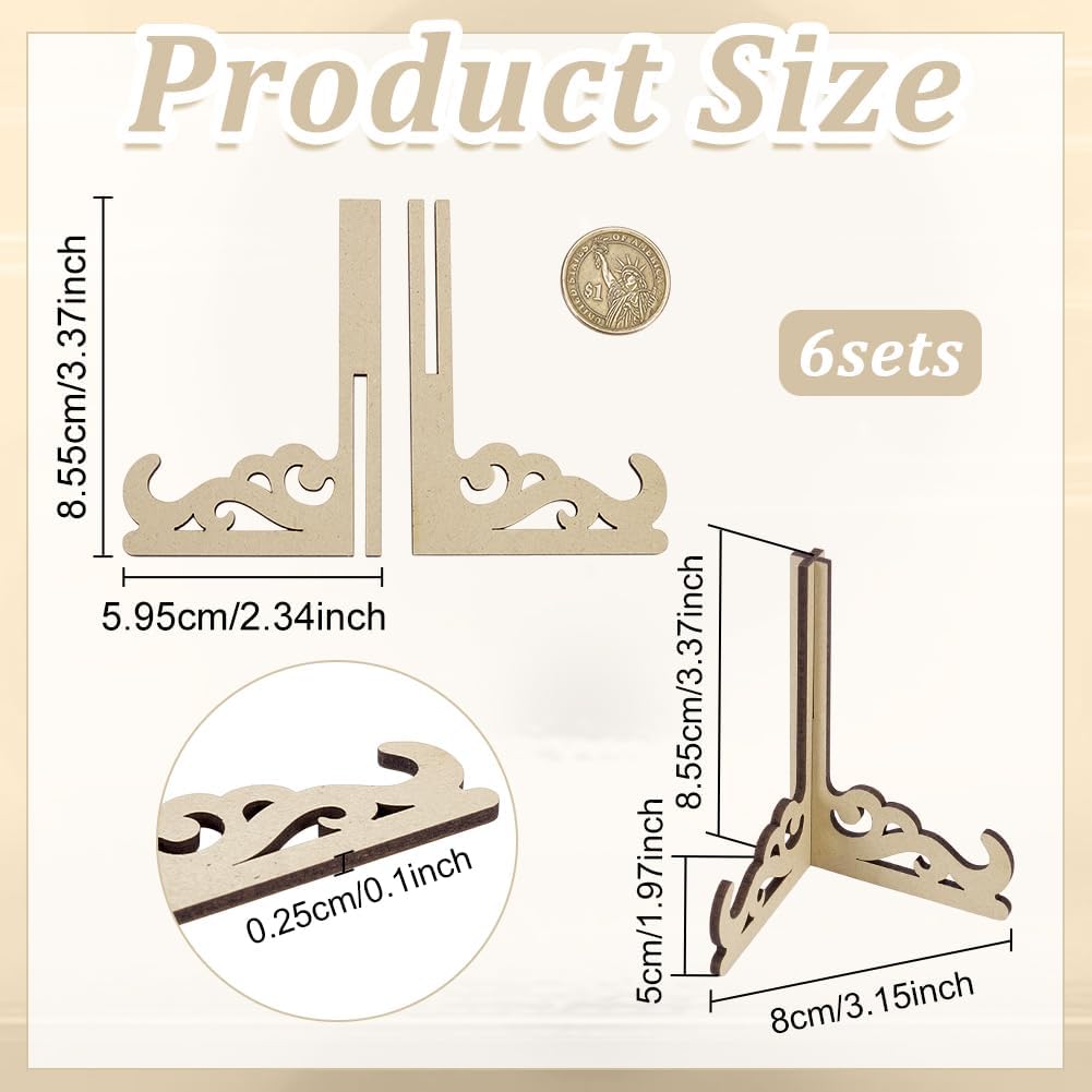 FINGERINSPIRE 12PCS Mini Tiered Easel Display Stand