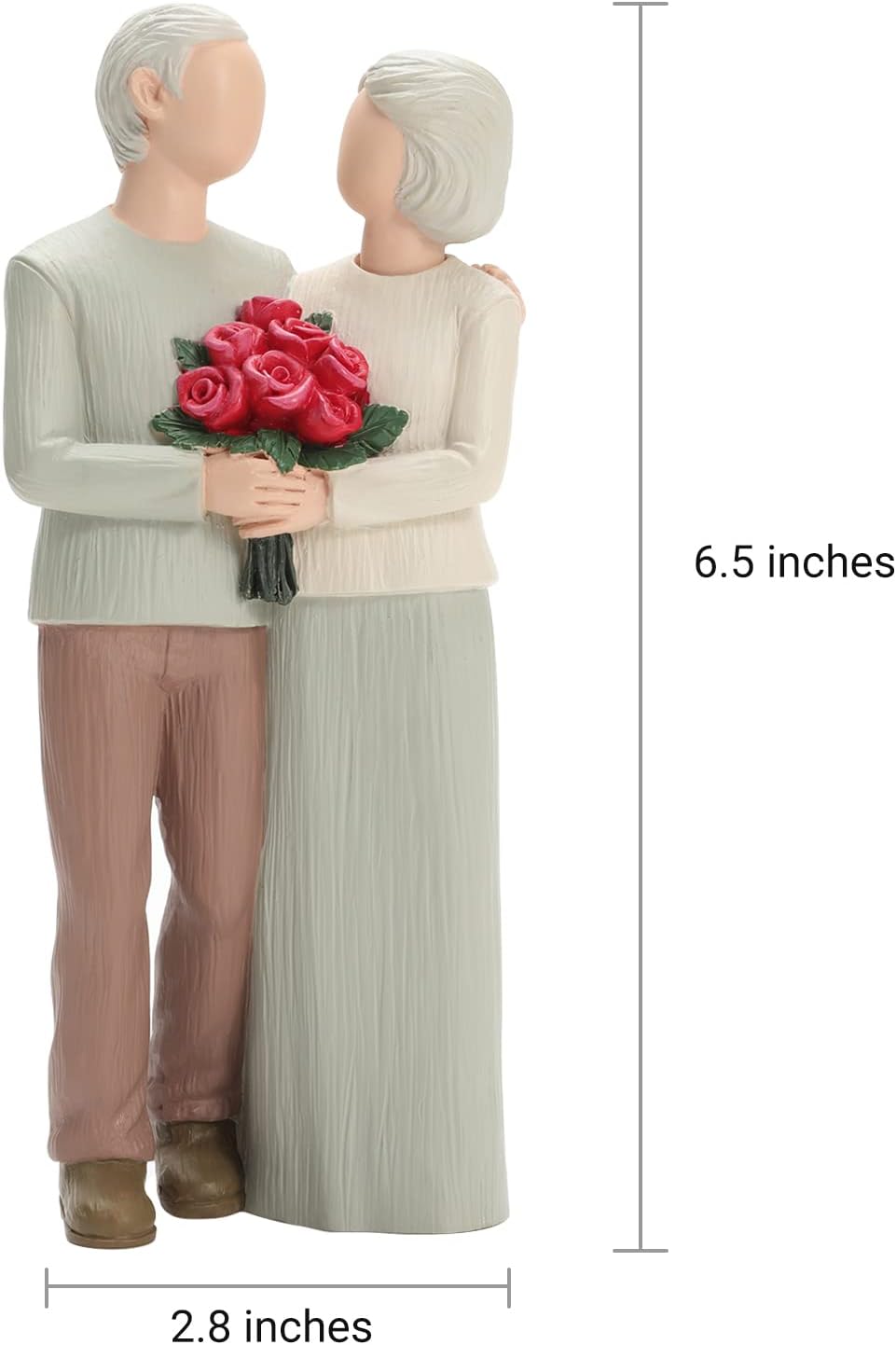Loving Elderly Couple Figurines for Home Decoration