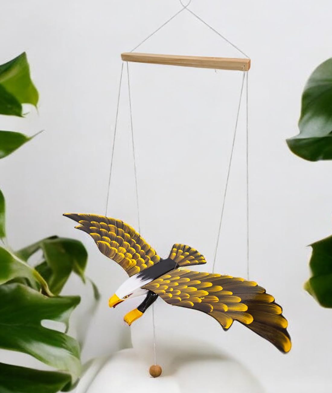 WitnyStore Seagull Wooden Mobile 28 Inch Handmade Decor