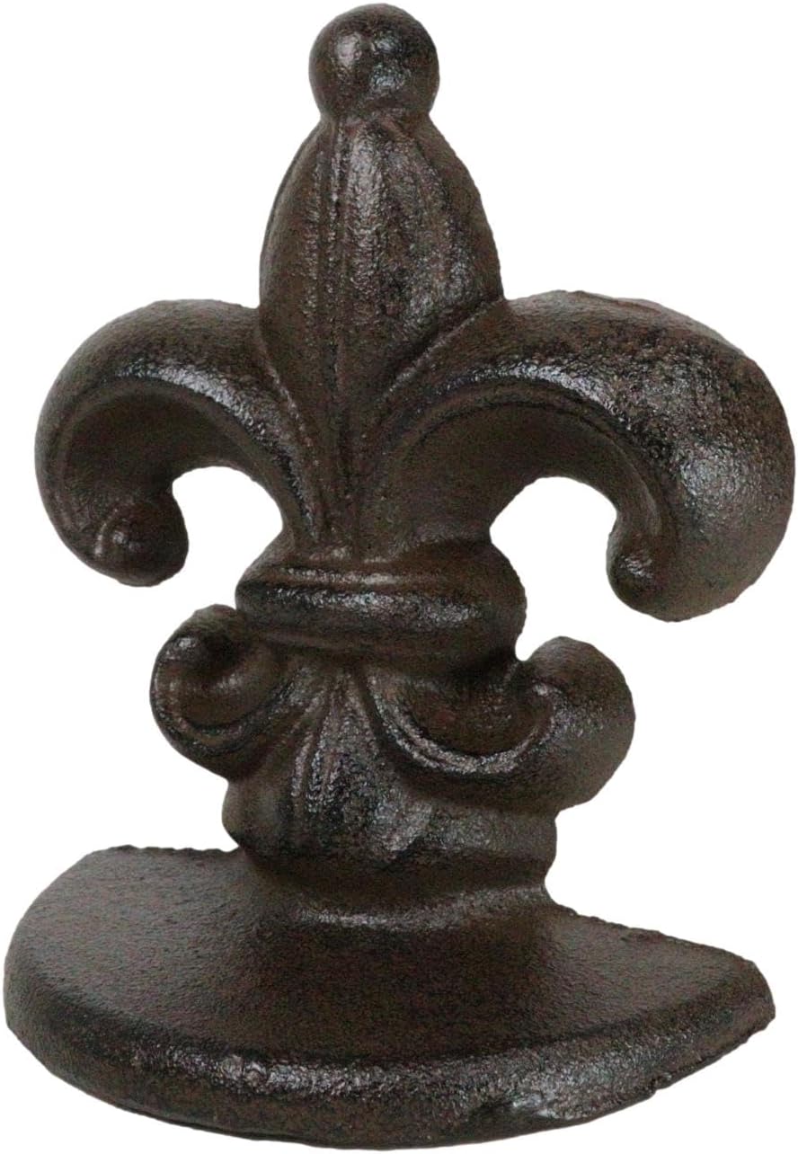 Ebros Gift Fleur De Lis Doorstop Sculpture 525 Inch