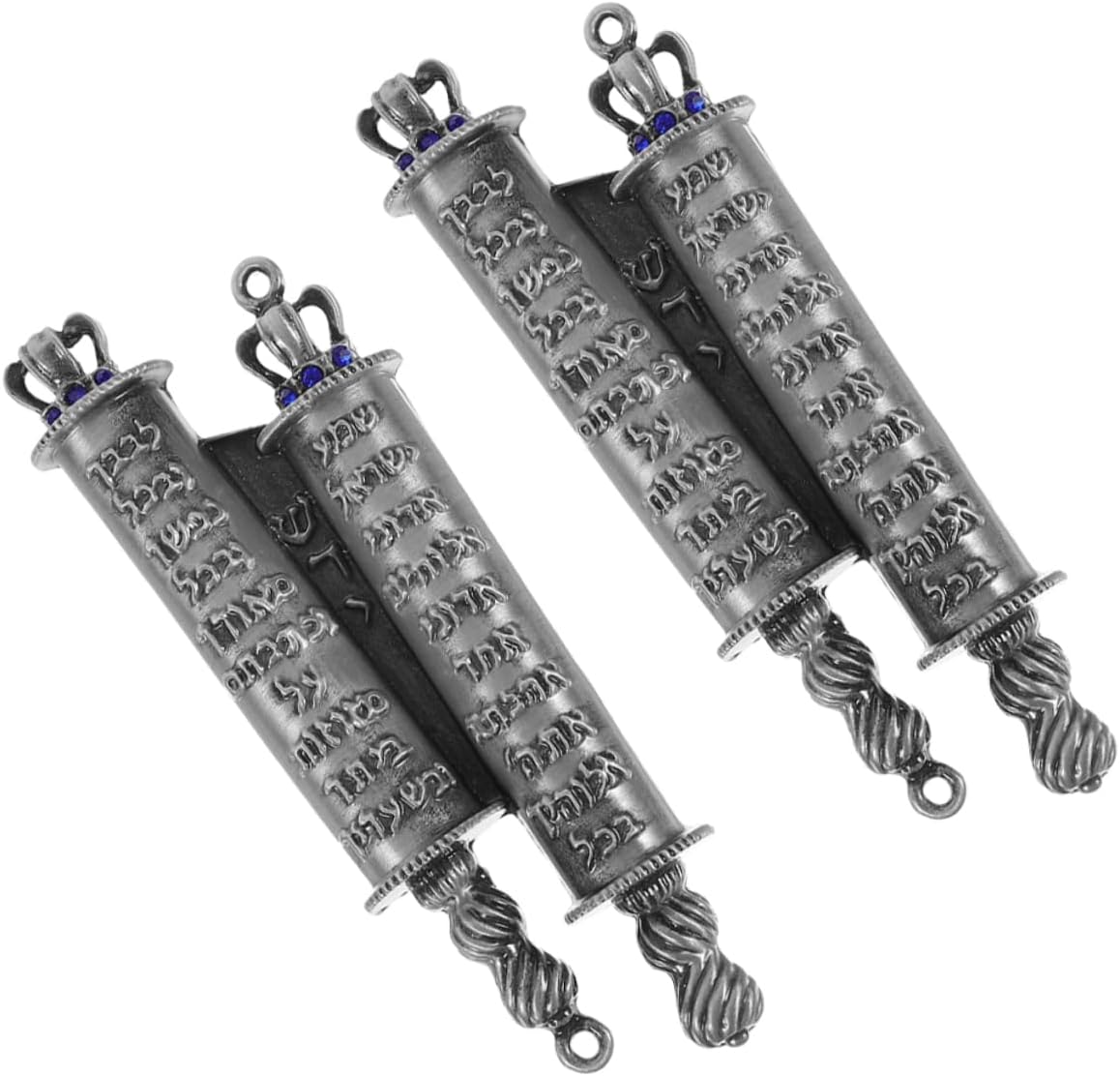 STOBAZA 1set Metal Mezuzah Scroll Decor with Protective Case