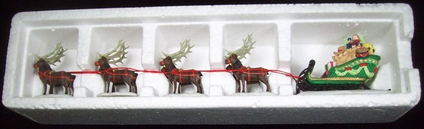 Department 56 North Pole Sleigh with 8 Reindeer