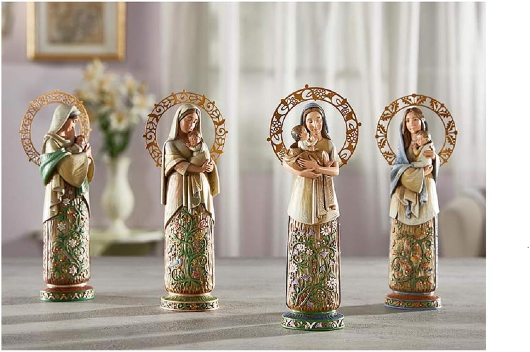 Madonna Child Seasonal Figurine - Winter Design 1025-Inch