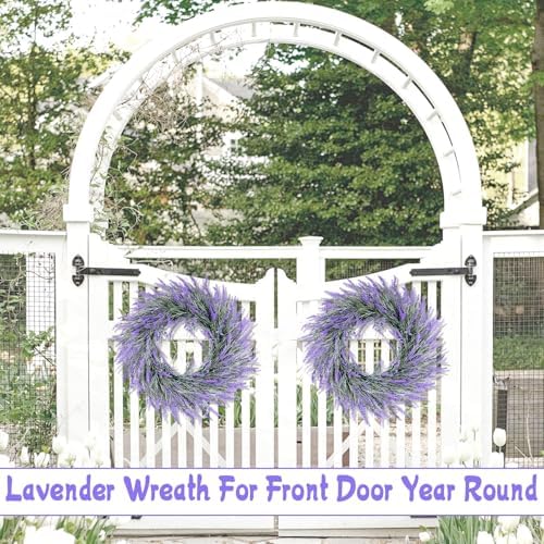 Summer Lavender Door Wreath 20 Inch Front Decor