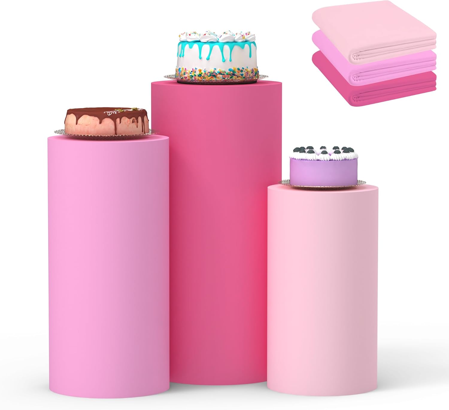 Friiko Cylinder Covers Set of 3 for Display Stands