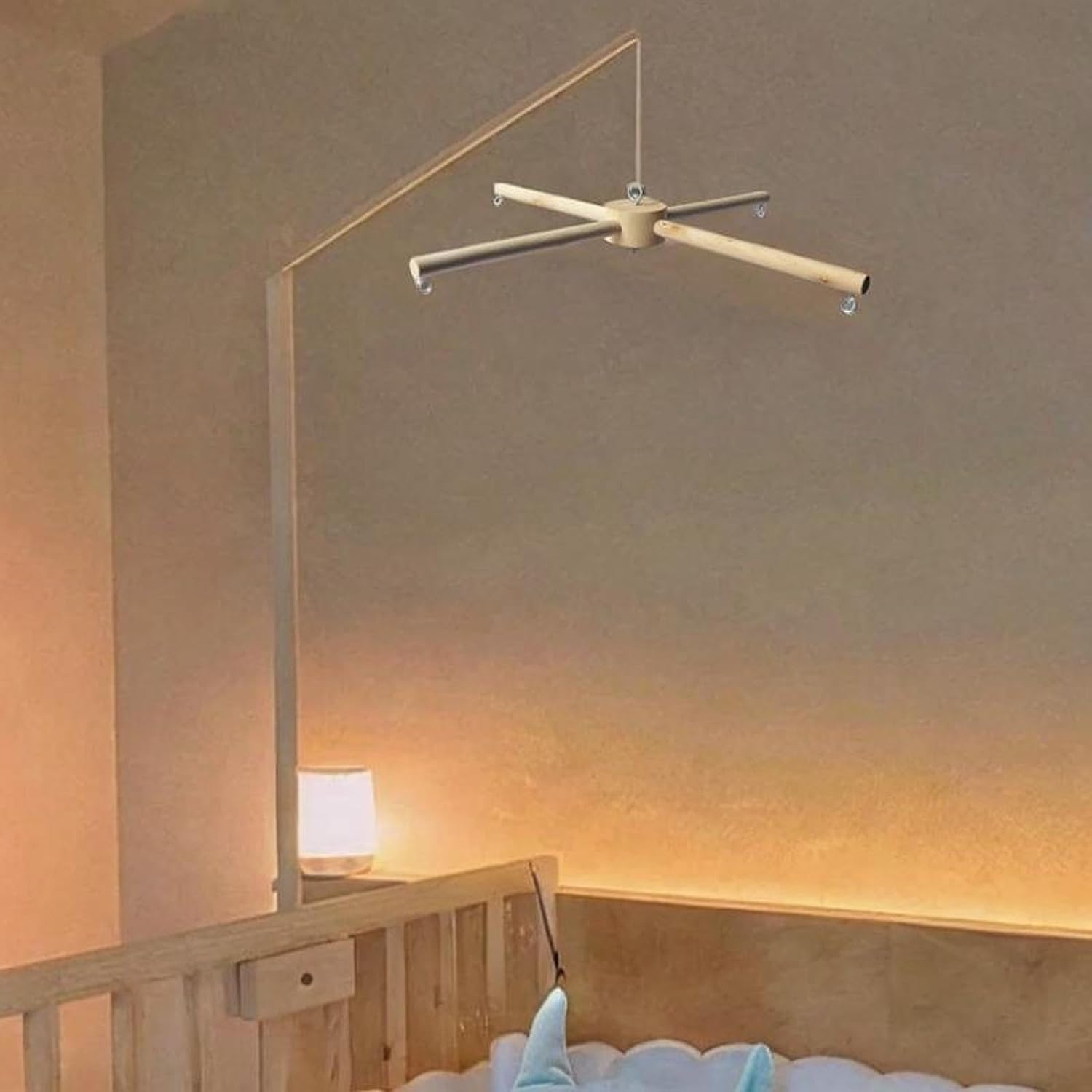 Wooden Mobile Frame Kit for Newborn Crib Hanger DIY