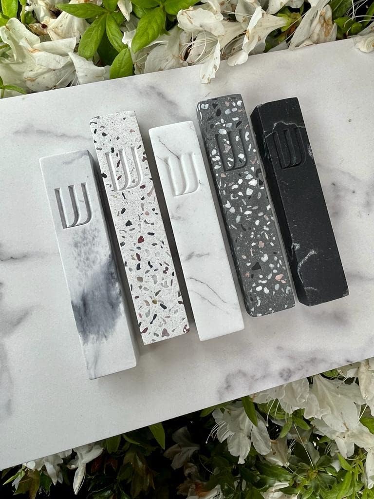 AS Modern Stone Mezuzah Case - Scroll Protection Decor
