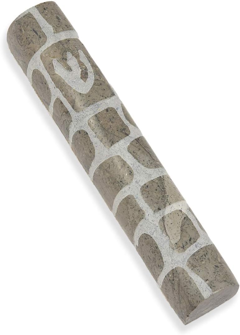 Peer Hastam Jerusalem Stone Mezuzah Case Gray