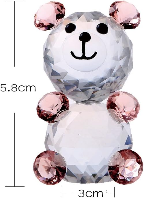 HD Crystal Butterfly Figurine with Base and Little Bear Ornament Collection