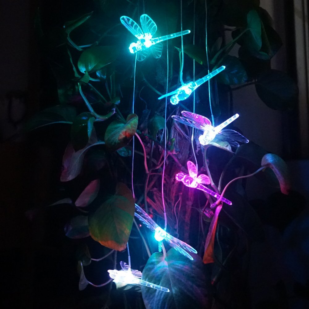 Color-Changing LED Solar Dragonfly Mobile 1