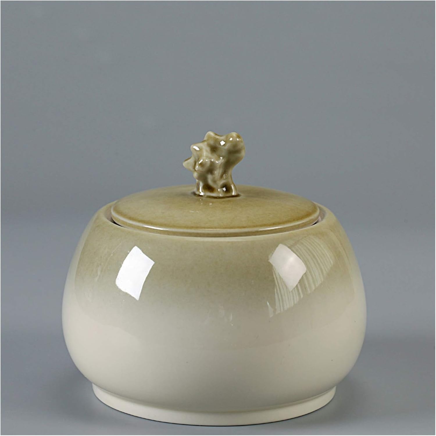Mini Ceramic Cremation Urns for Human Ashes Beige