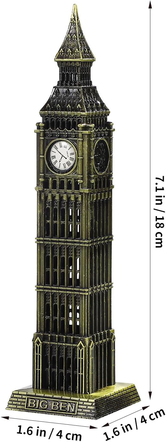 VICASKY Big Ben Metal Building Decorative Statue