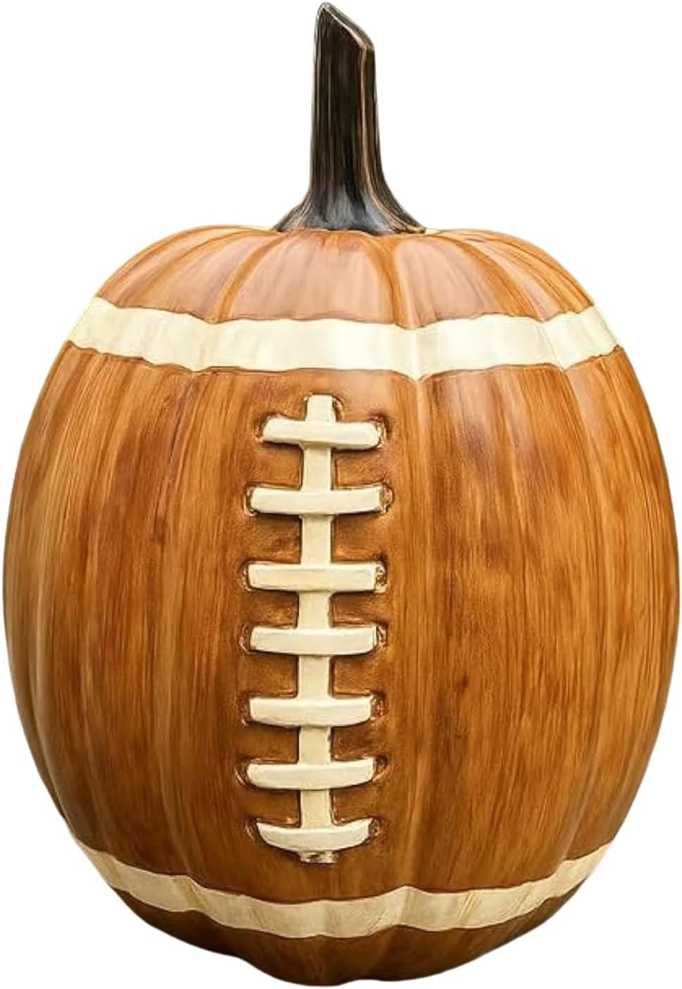Football Pumpkin Ceramic Decor 2pcs
