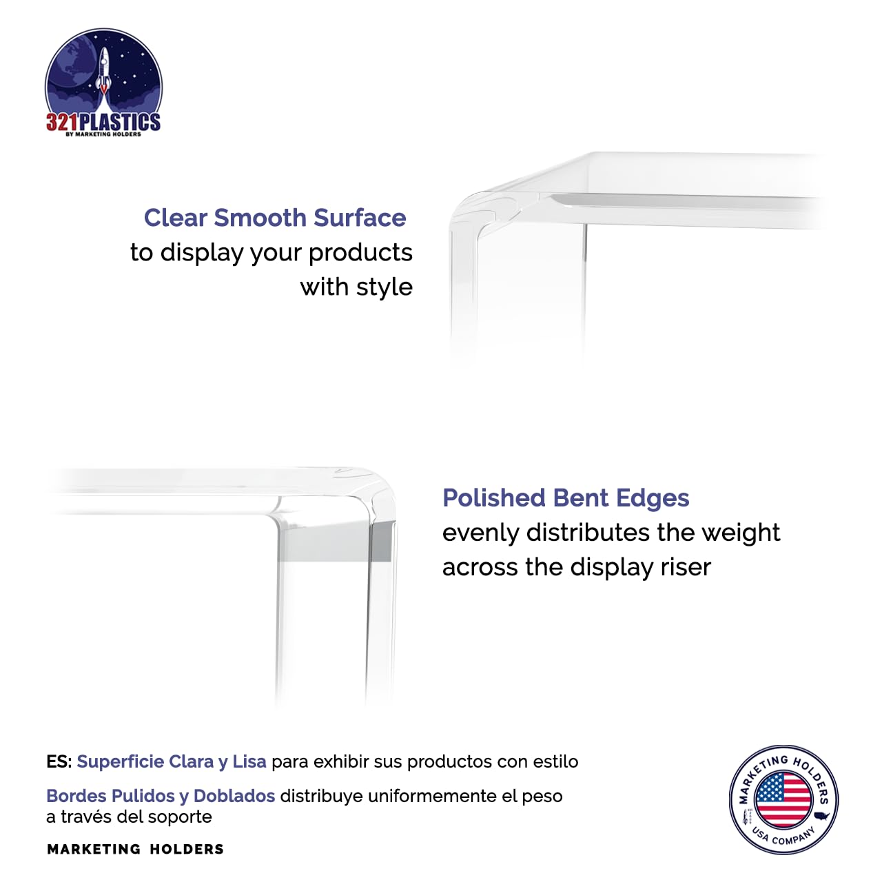 Clear Acrylic Riser Display Stand for Merchandise 1