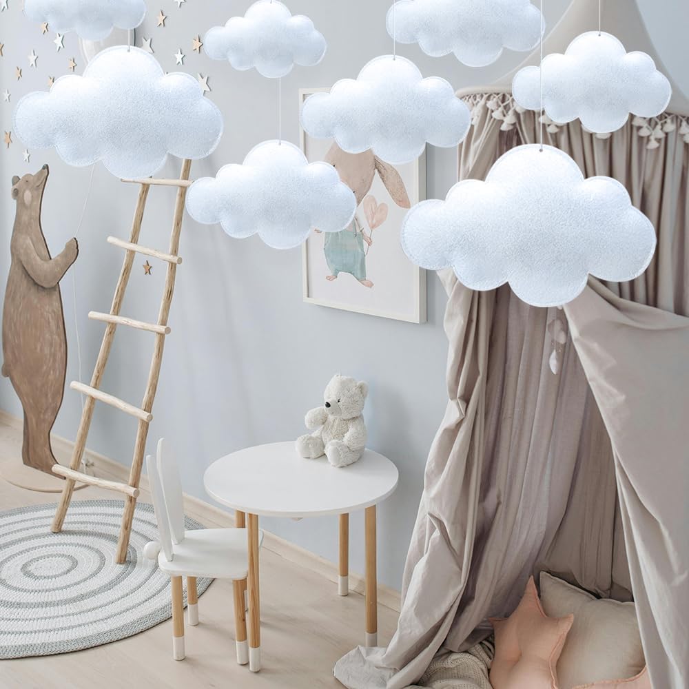 12 Pcs 3D Cloud Decorations for Ceiling