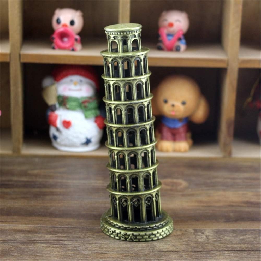 Uterstyle Leaning Tower of Pisa Metal Figurine Decoration