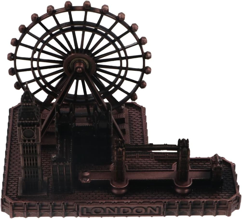 Retro London Eye Big Ben Tower Bridge Statue
