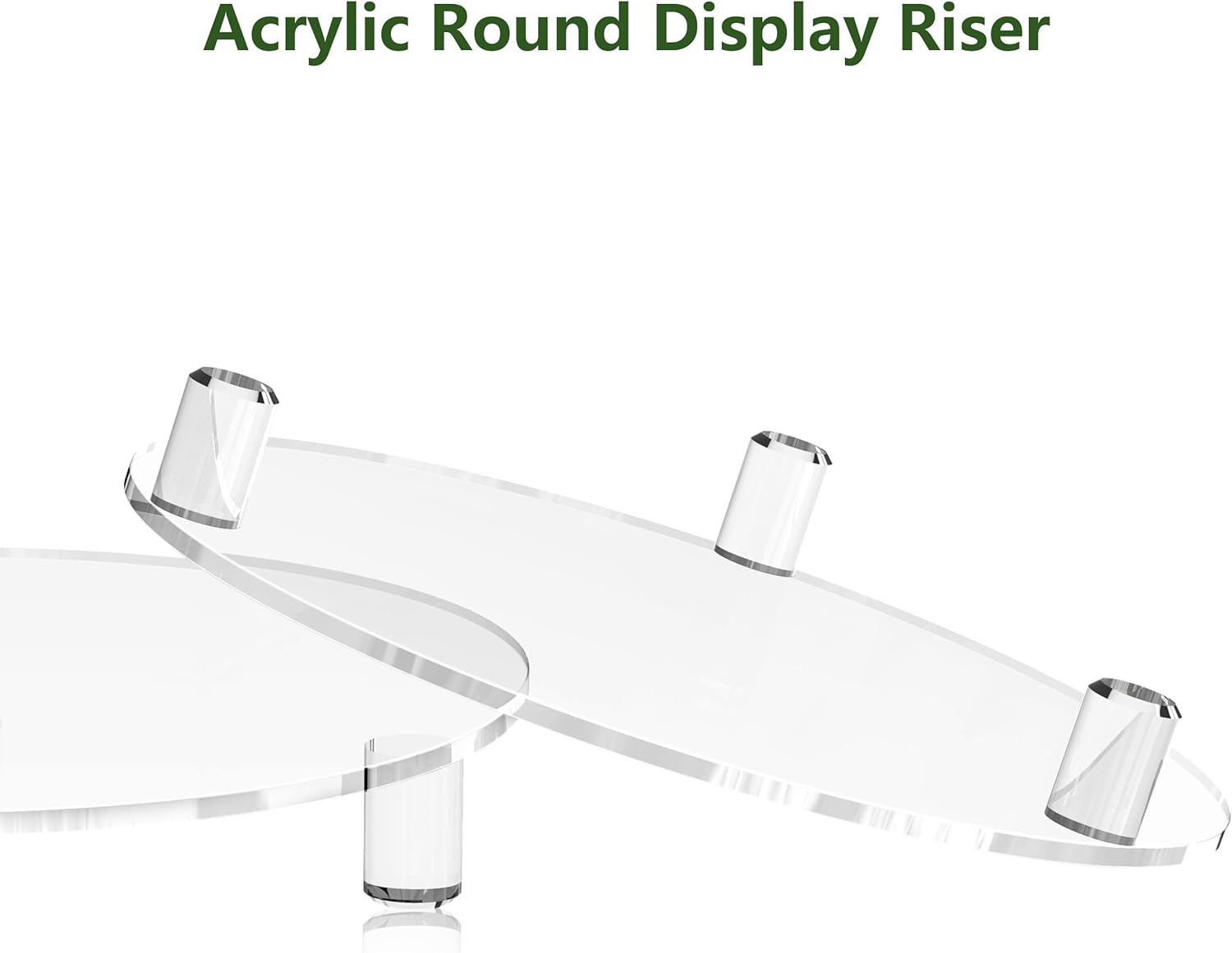Modern Clear Acrylic Display Riser 10 Inch 2 Pack